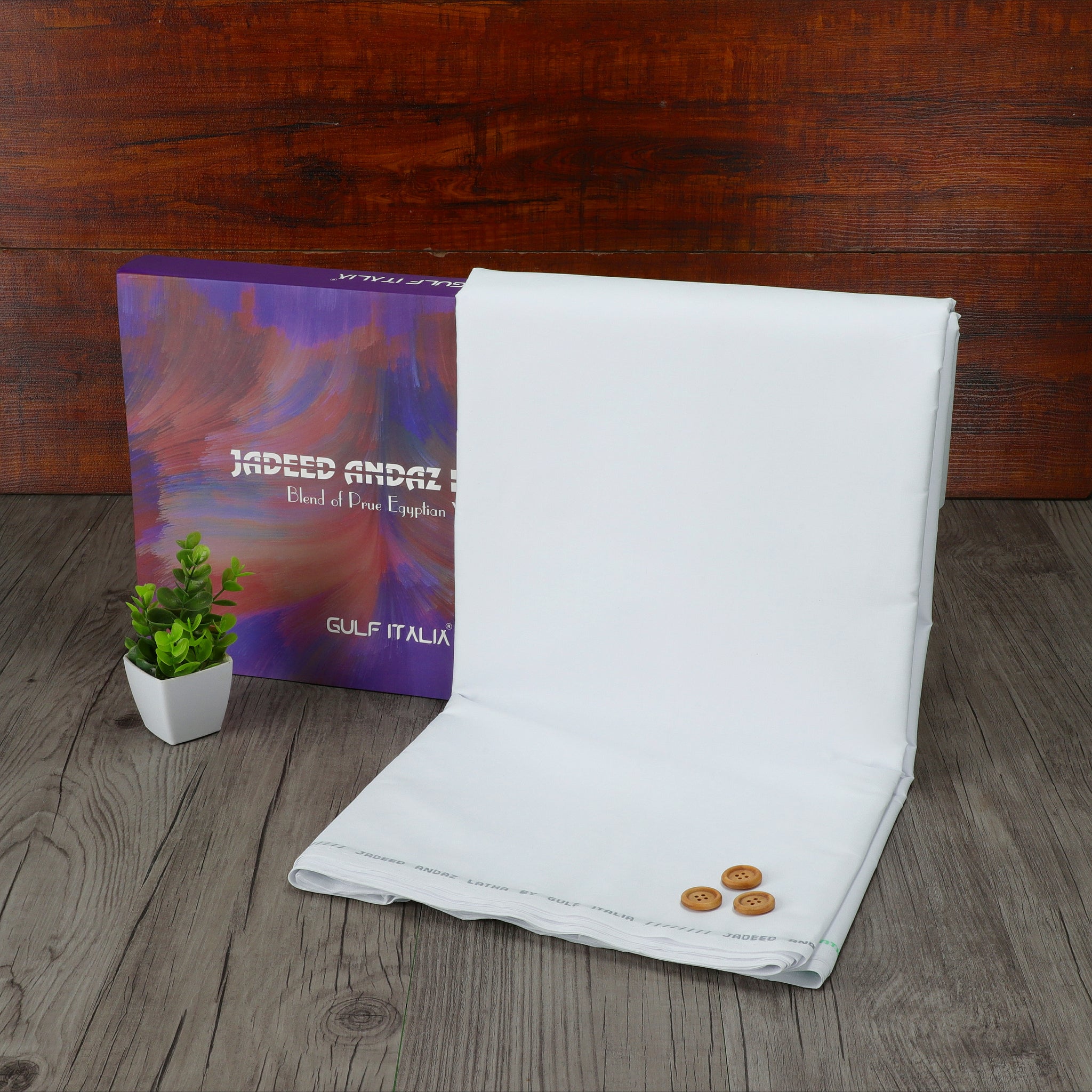 JADEED ANDAZ LATHA (STIFF FINISH) - IMPORTED GIZA COTTON