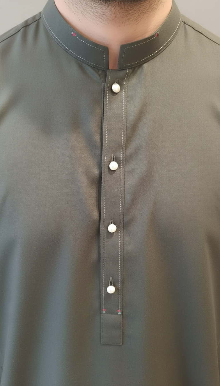 Stitched Shalwar Kameez Germany Swiss (Charcoal Grey)