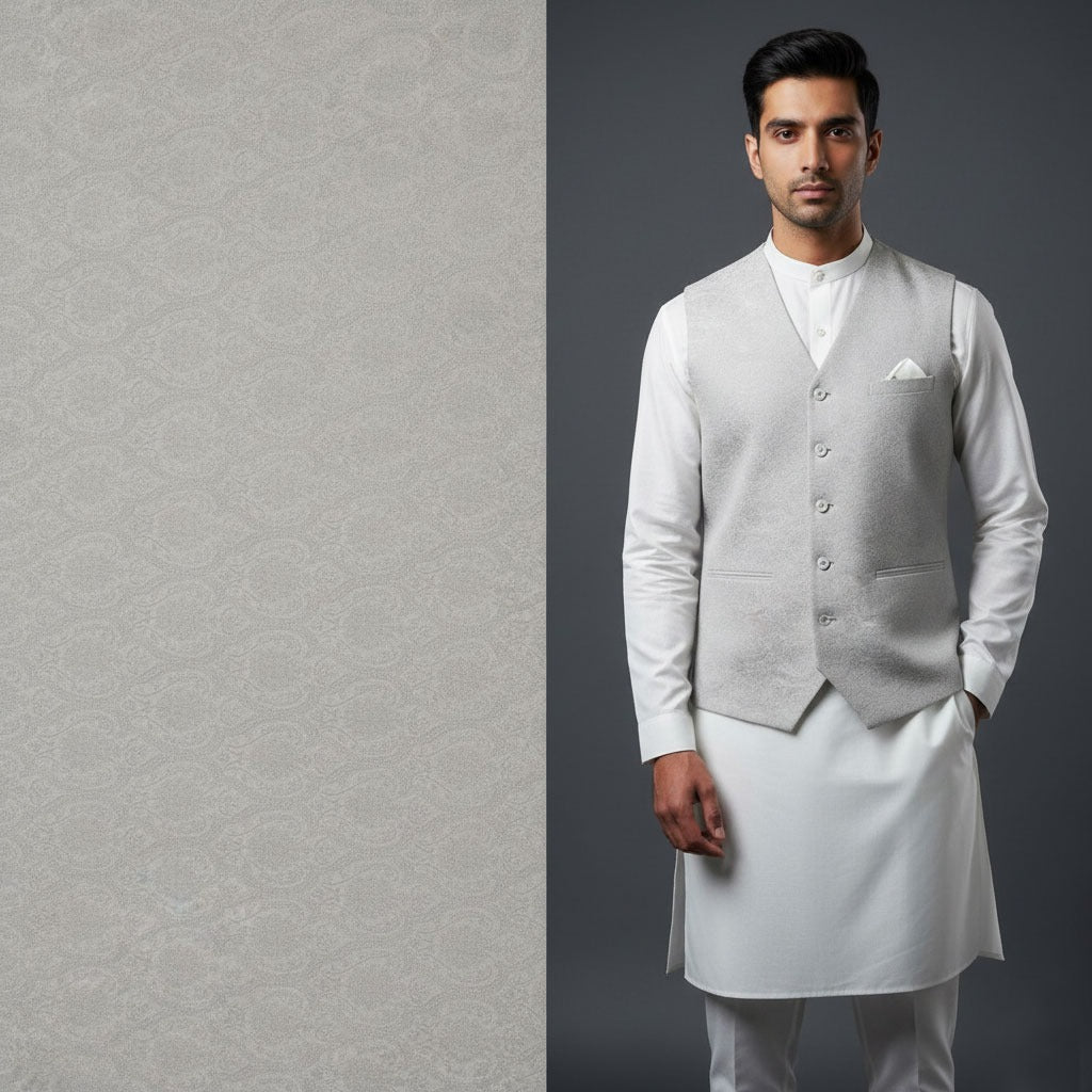 Grey Pattern Waistcoat